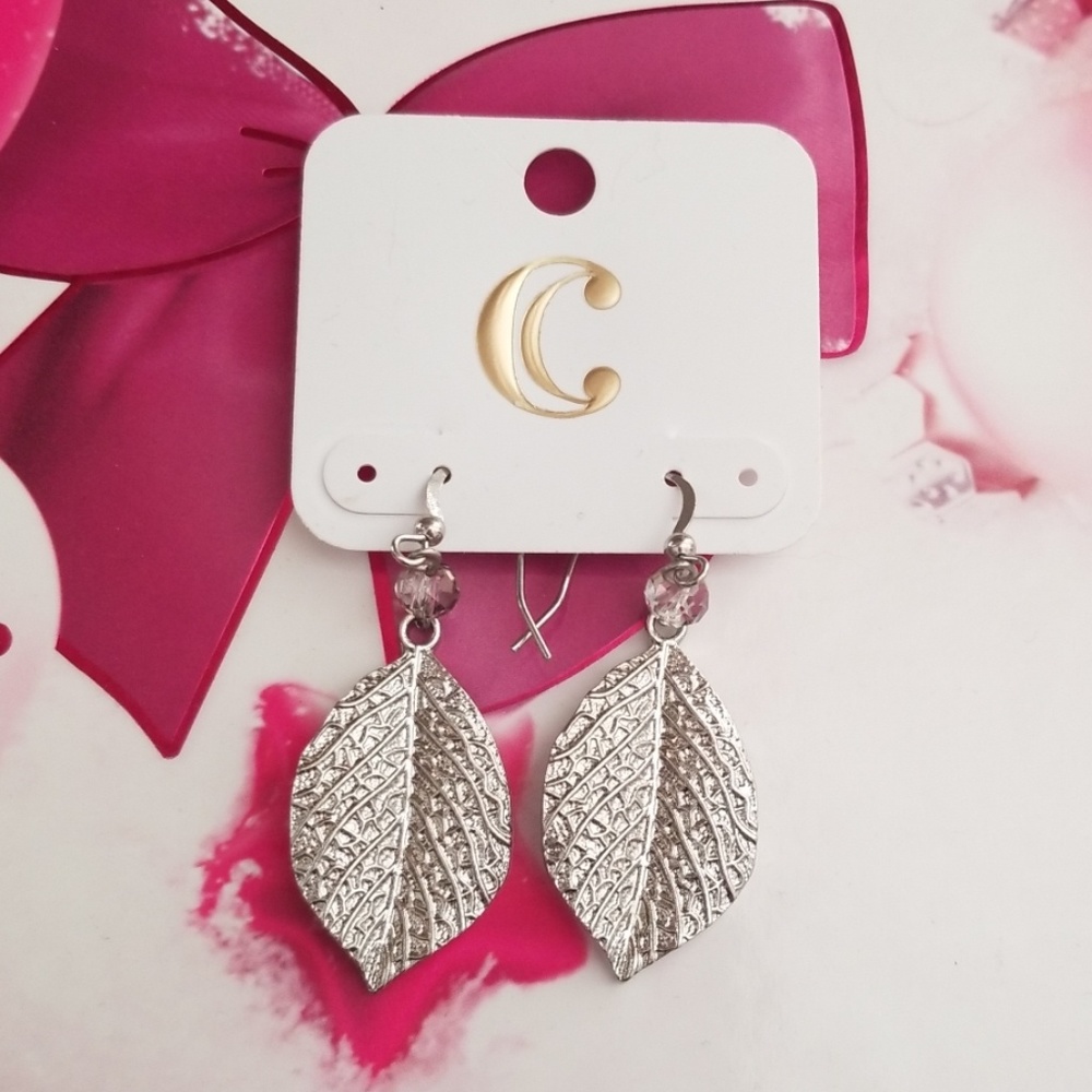 Silver Leaf Earrings